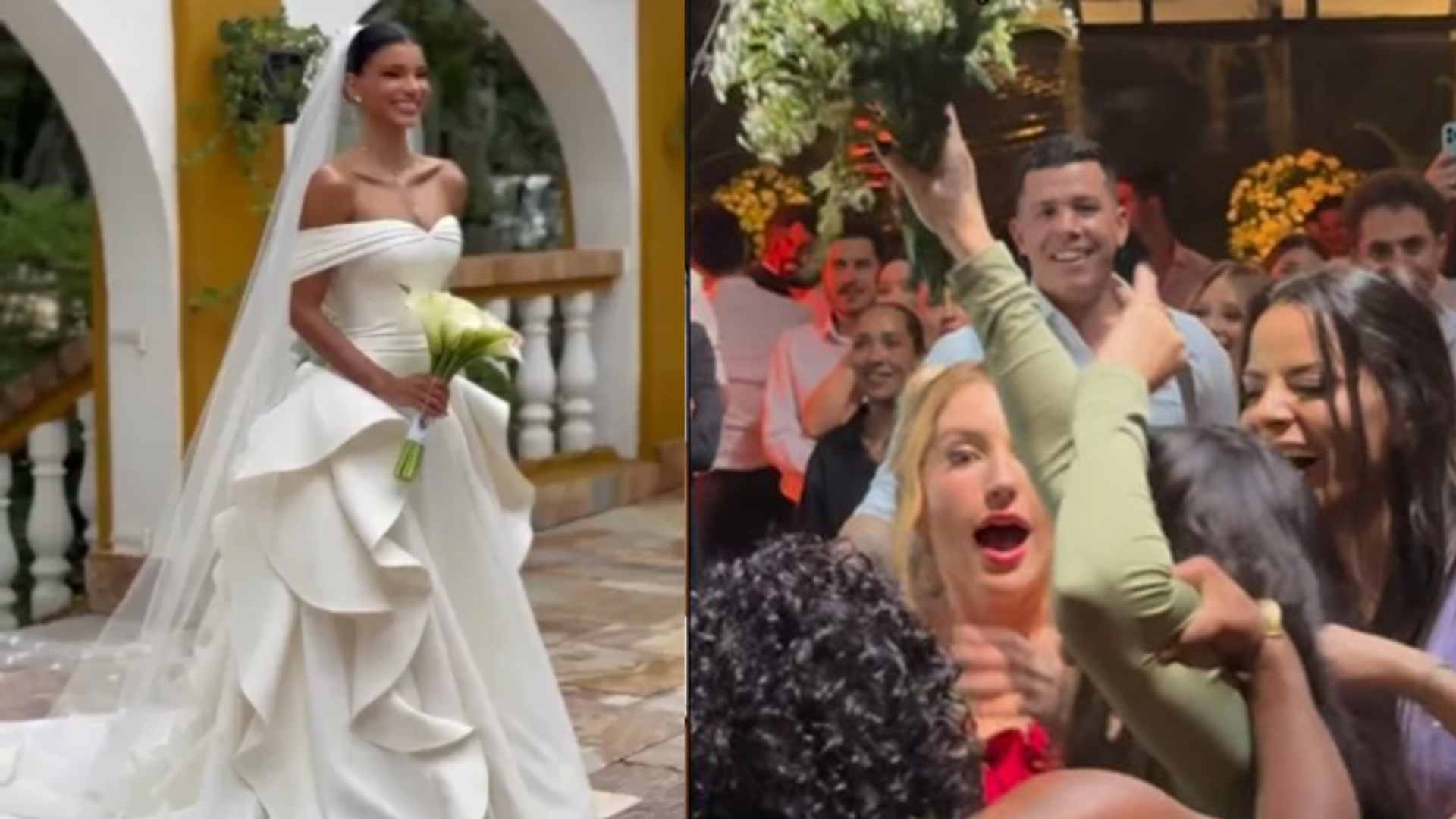 Quem pegou o buquê no casamento de Jakelyne e Mariano? Ex-A Fazenda garante o arranjo