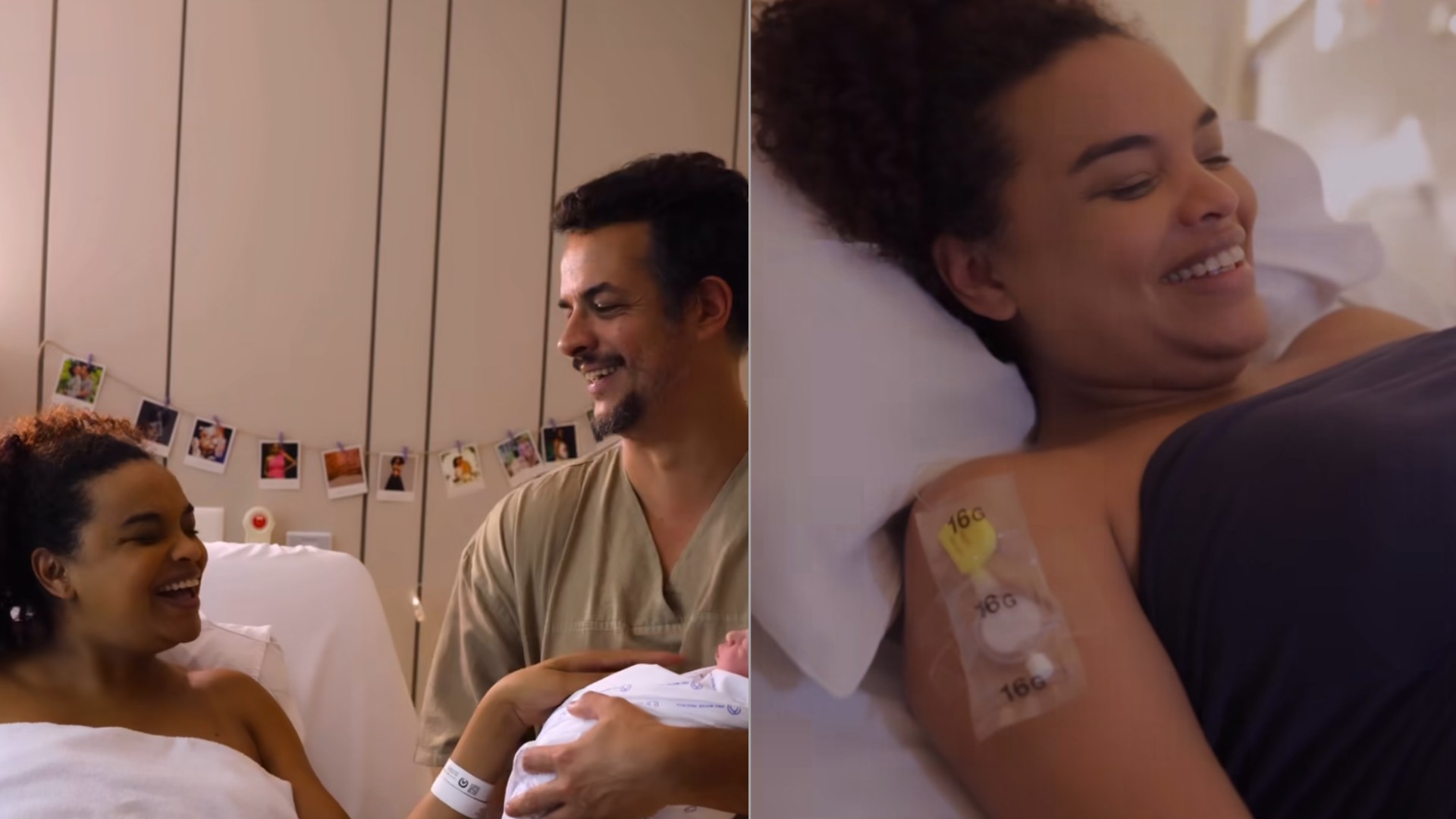 Lucy Ramos exibe fotos inéditas do parto de quase 16 horas: ‘Amor da mãe’