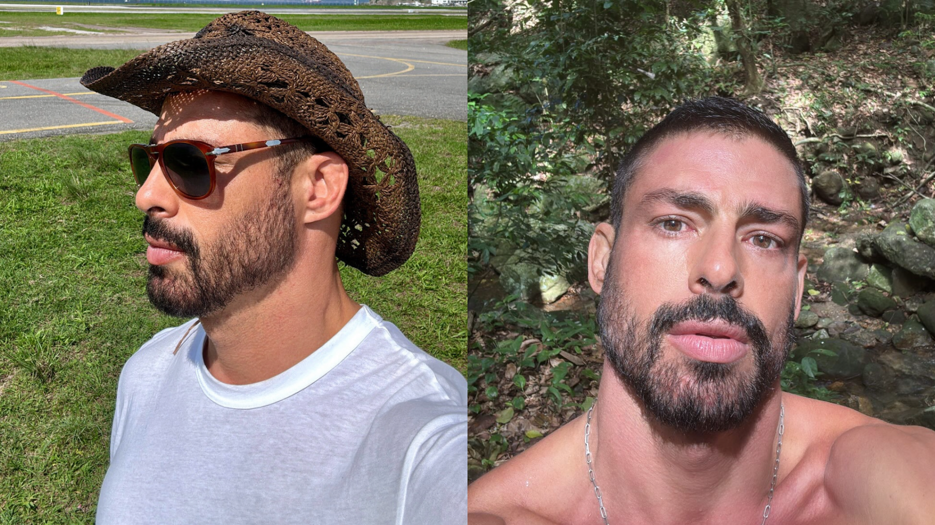 Indireta? Cauã Reymond surge no banho após ser acusado de não usar desodorante