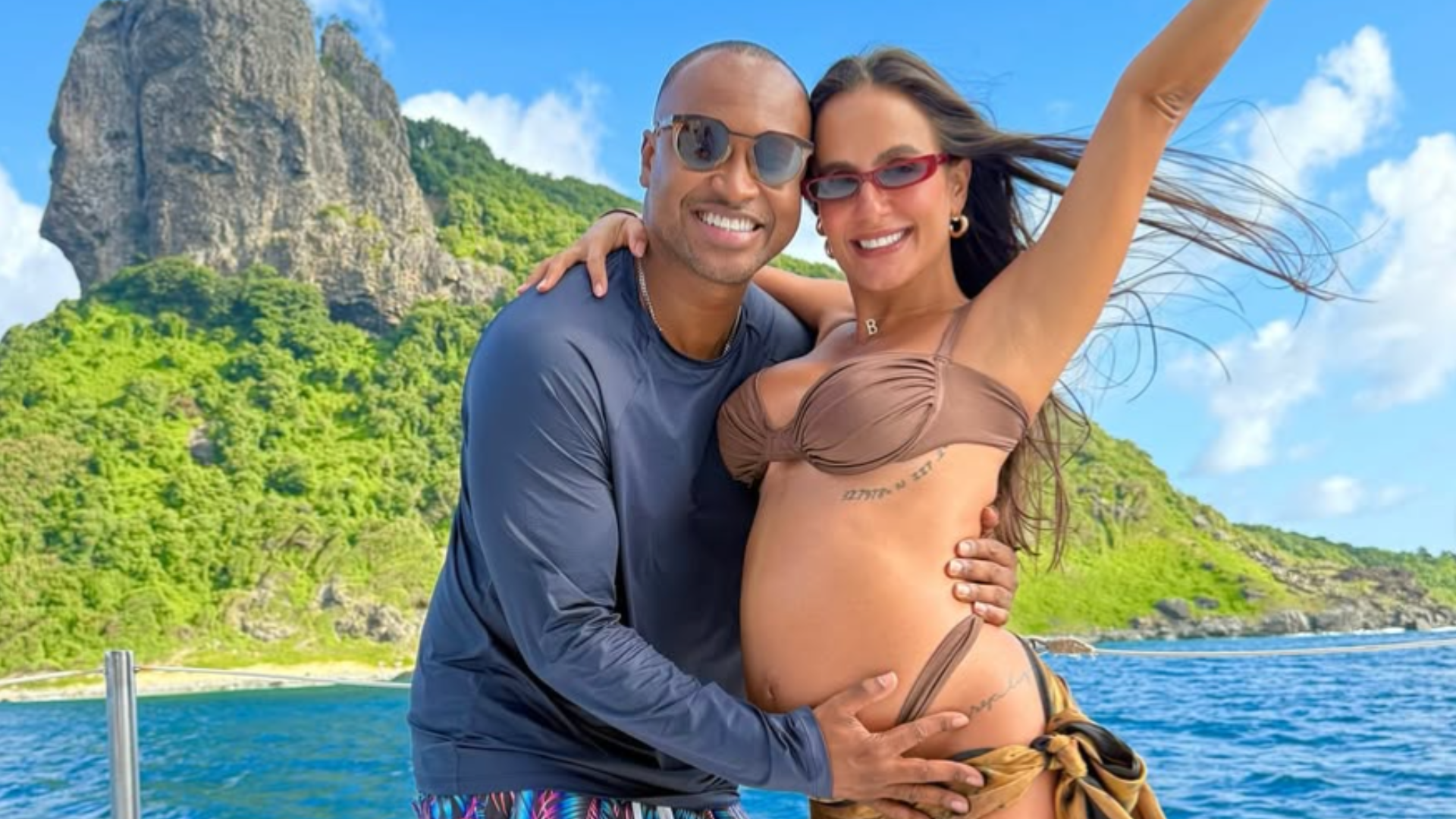 Antes do Bento nascer, Carol Peixinho e Thiaguinho curtem viagem romântica: ‘Mágica’