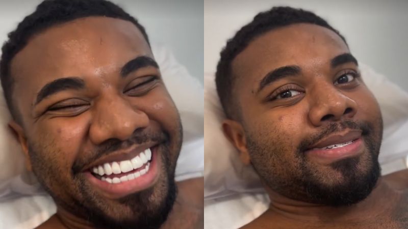 Davi Brito mostra resultado da lipo HD após uma semana de cirurgia: ‘Meio inchado’
