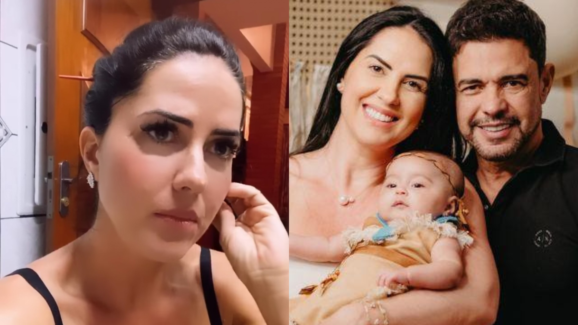 Web reage a roupa da filha de Graciele e Zezé em batizado: ‘Não acerta uma’
