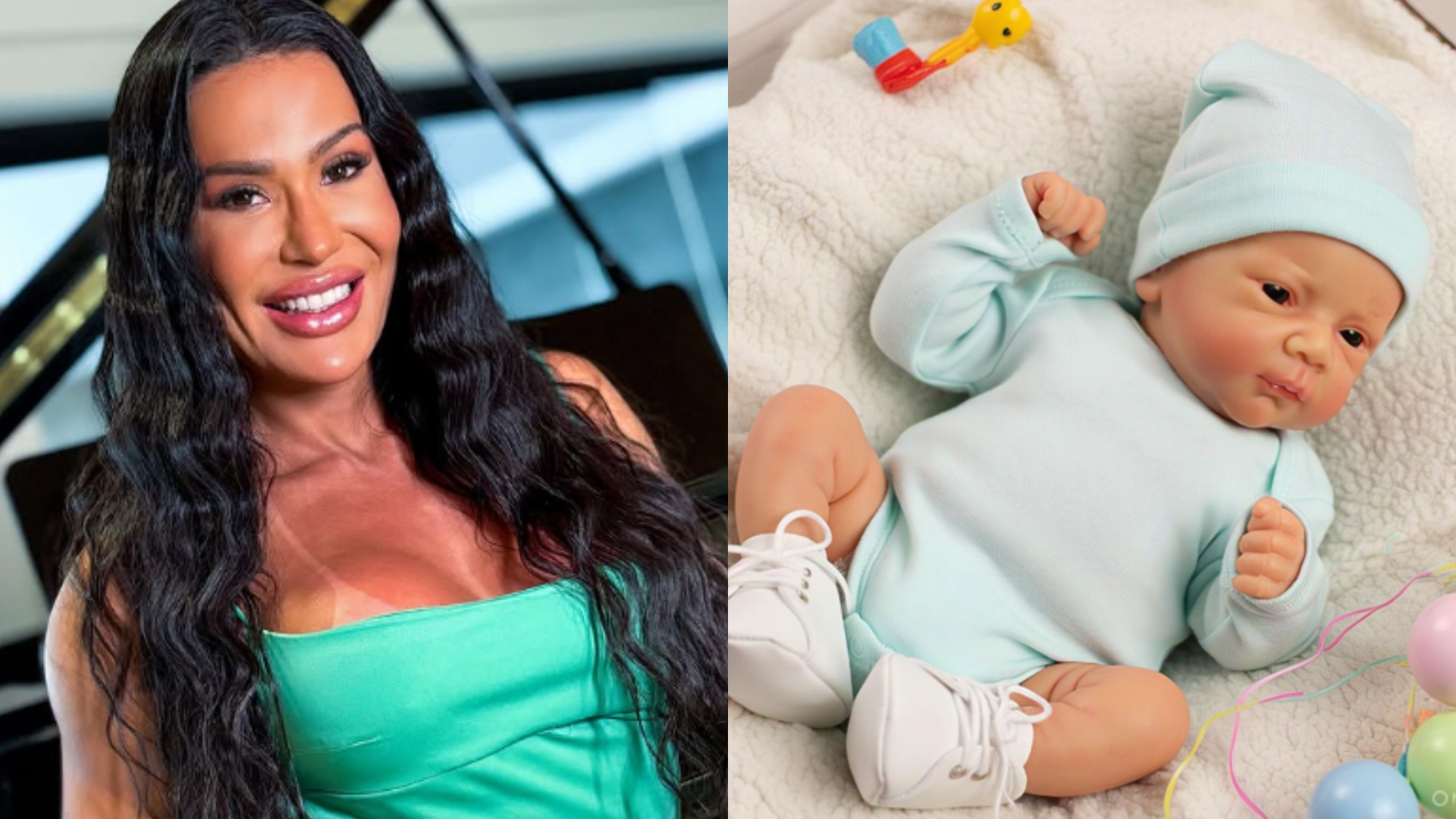 Gracyanne Barbosa ‘adota’ bebê reborn e deixa web em choque: ‘Meu sonho é ter um filho”