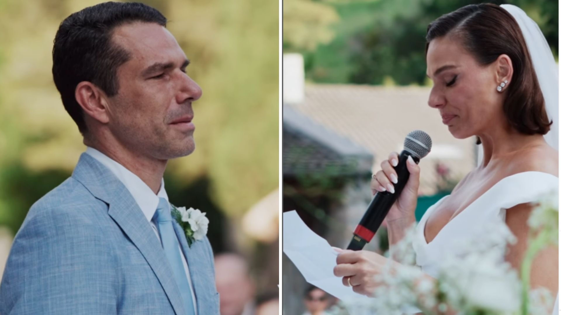 Isis Valverde chora em casamento ao trocar votos com Marcus Buaiz: ‘Duvidei existir’