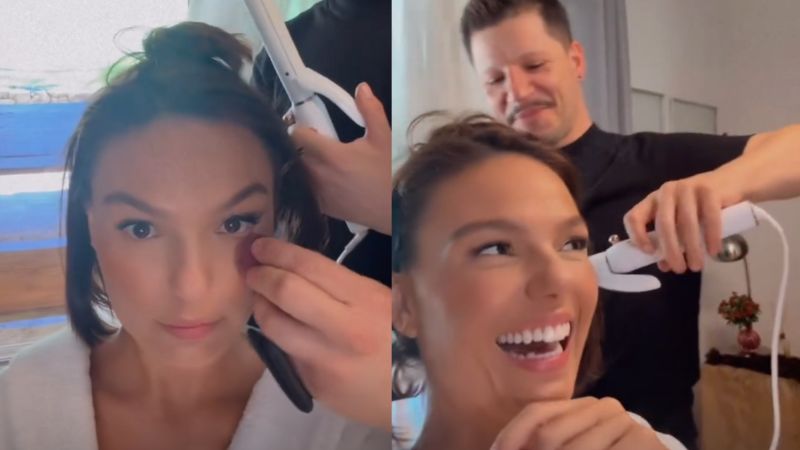 Isis Valverde mostra os preparativos para subir no altar do casamento: ‘Direito de chorar’