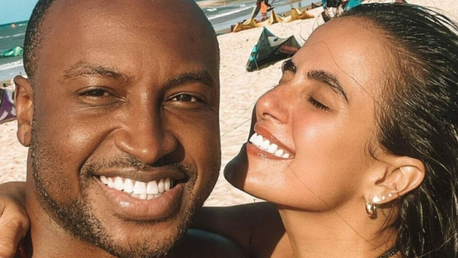 Carol Peixinho e Thiaguinho recebem visita de amigos durante gravidez: ‘Domingão’