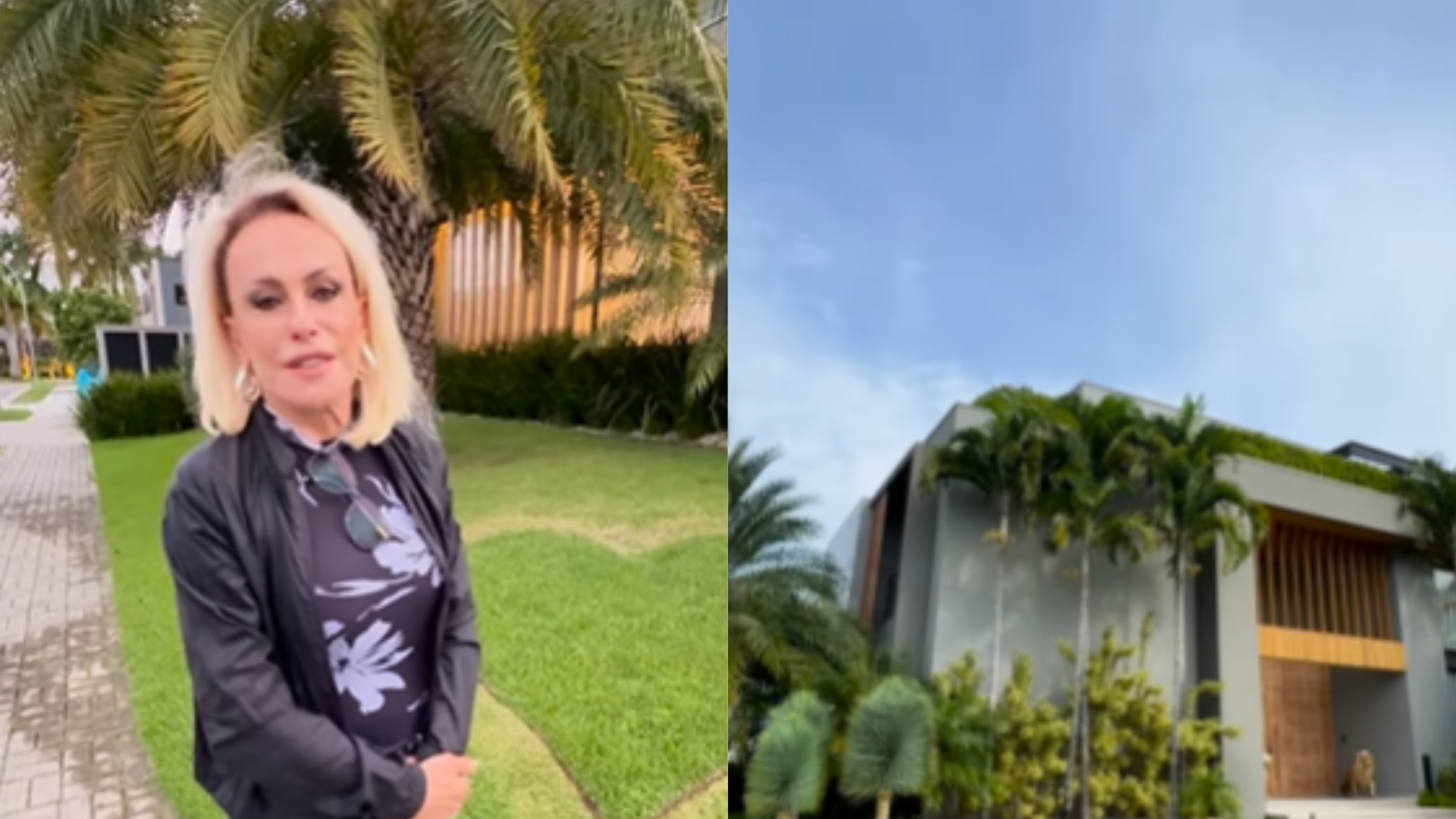 Ana Maria Braga mostra mansão que alugou no Rio e se emociona com surpresa do jardineiro