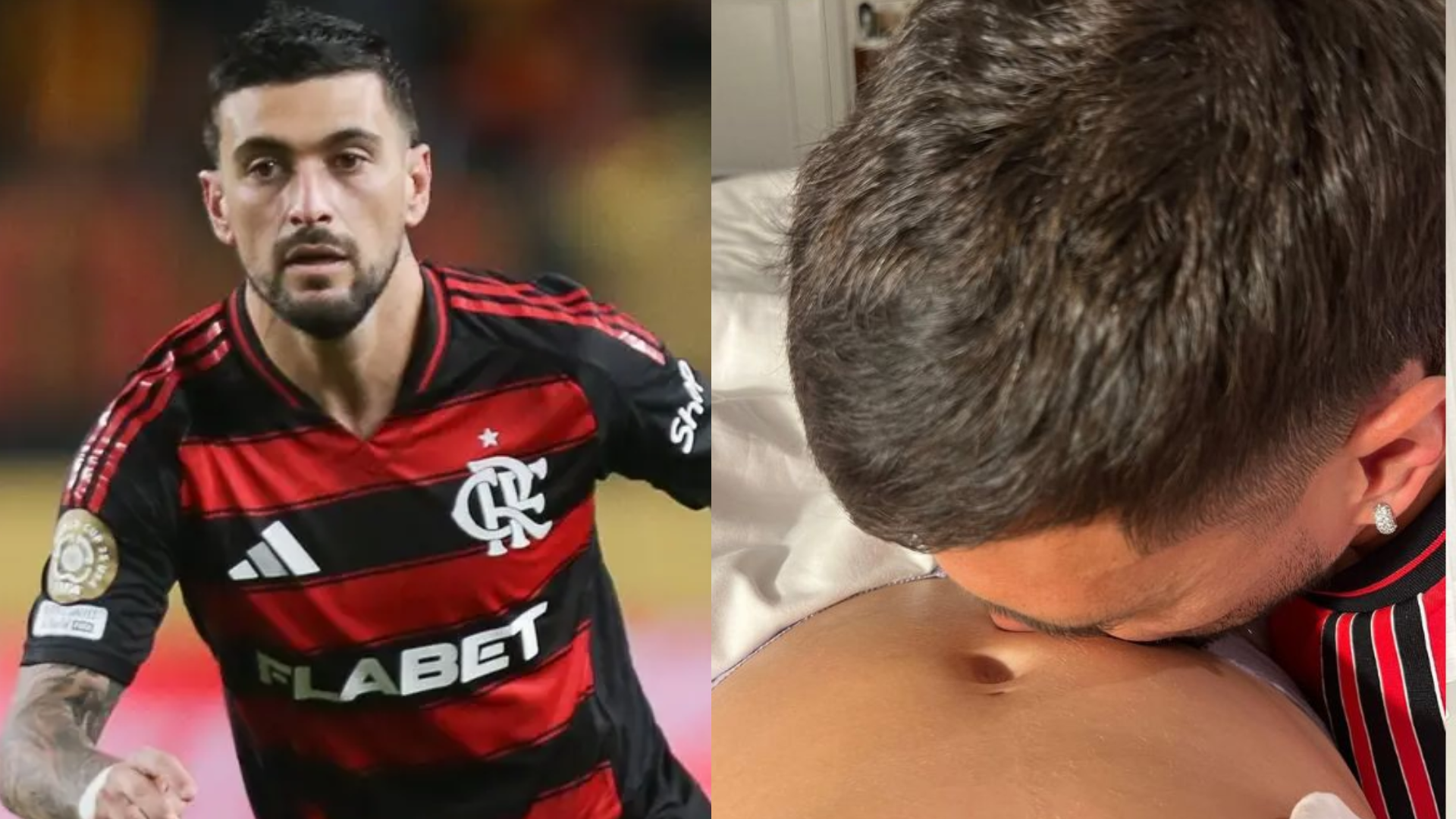 Arrascaeta, jogador do Flamengo, revela que ele e sua esposa serão pais pela 1ª vez