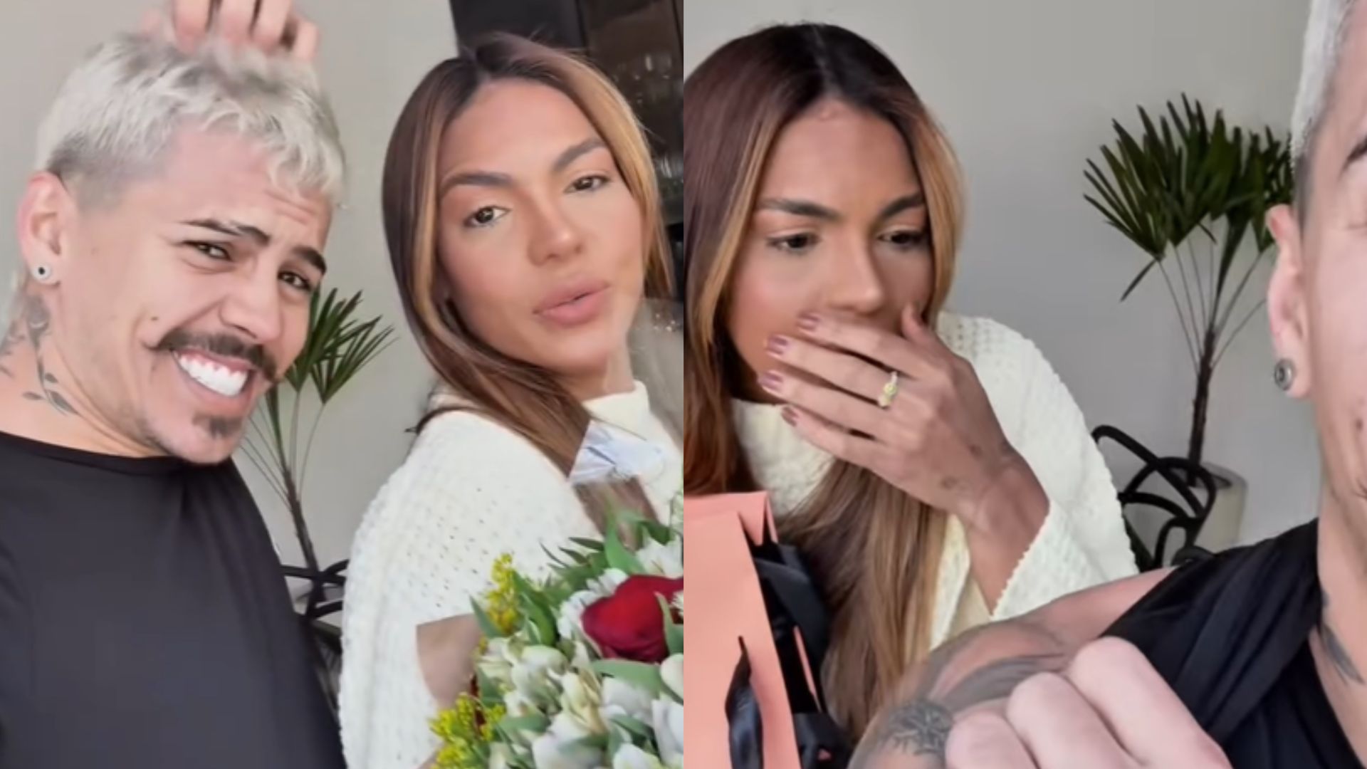 Debochou? Biel surpreende Tays Reis com tatuagem e reação rouba cena