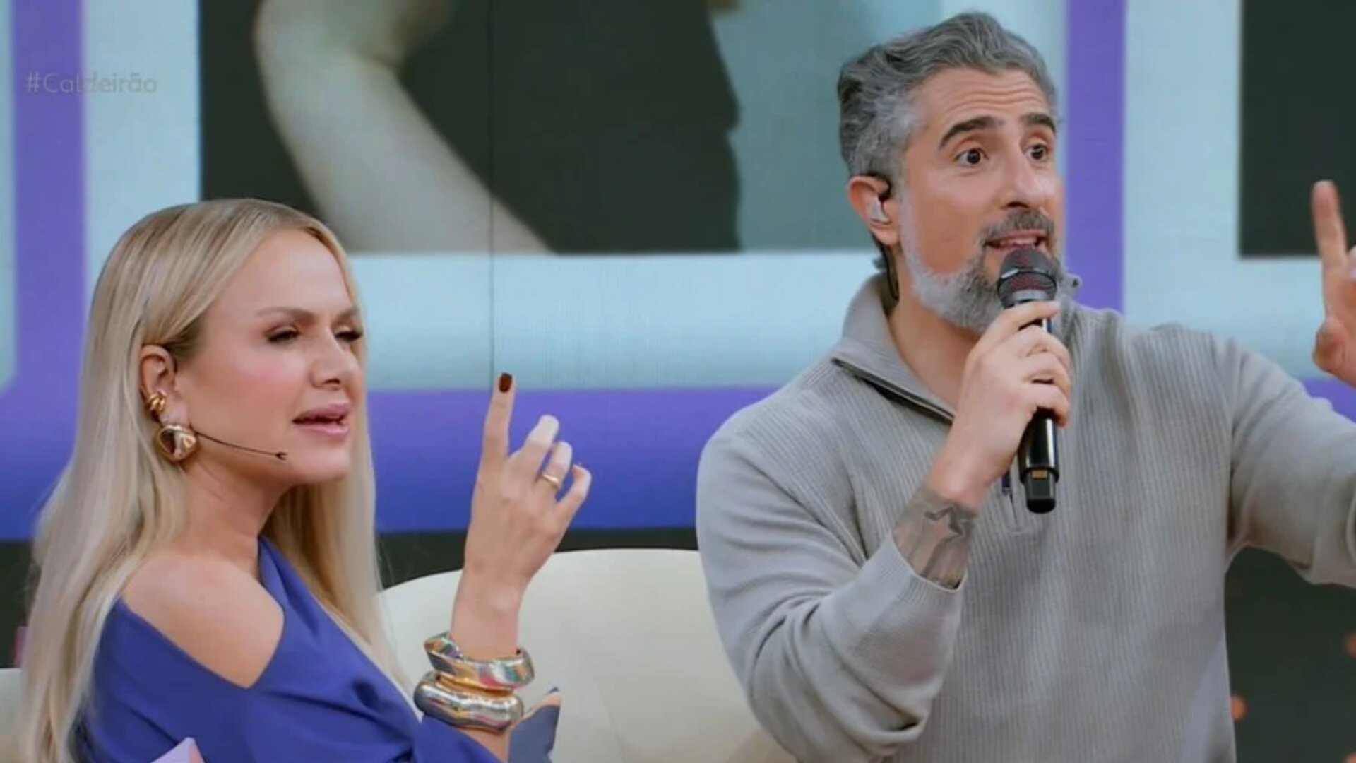 Saiba qual pergunta chocou Eliana e Marcos Mion no ‘Caldeirão’