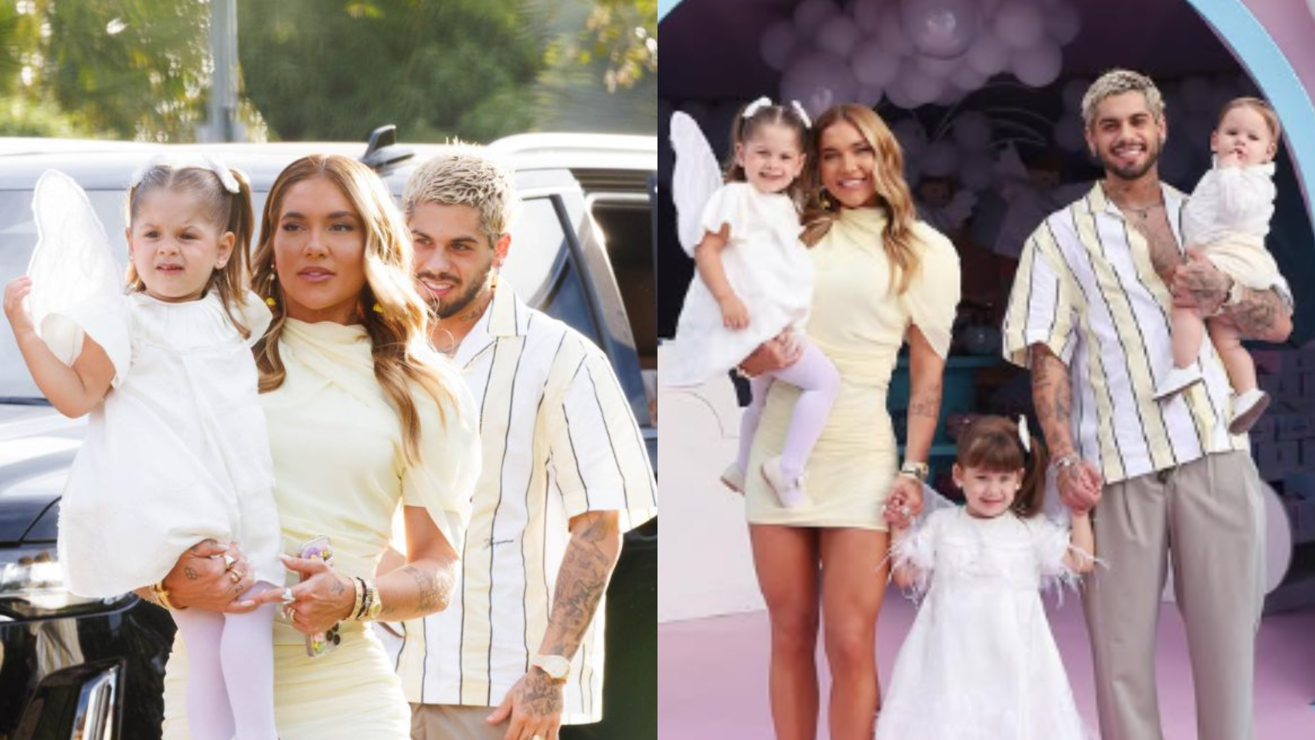 Juntos! Virginia Fonseca e Zé Felipe chegam para o aniversário de 4 anos da filha Maria Alice