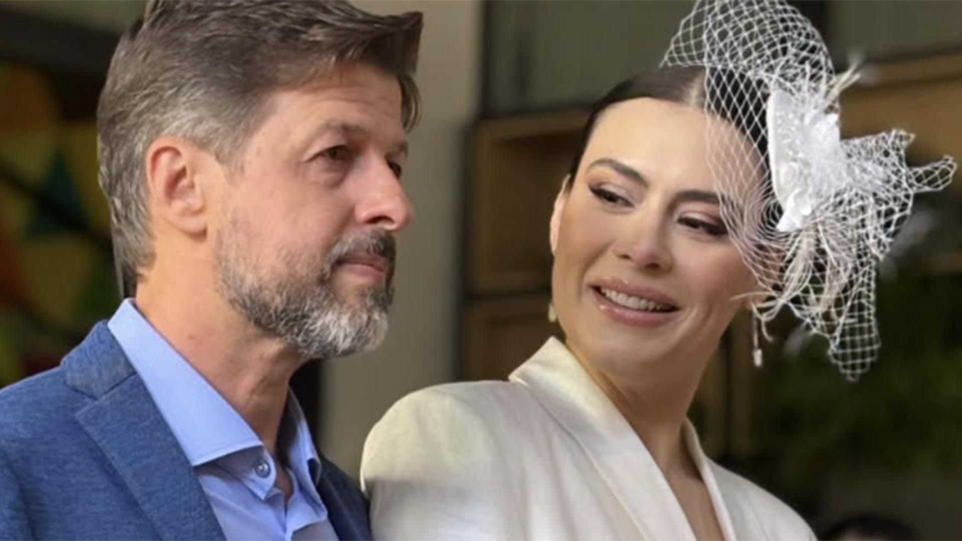 Sem vestido! Público estranha look de noiva de Michelle Loreto: ‘Ah não’
