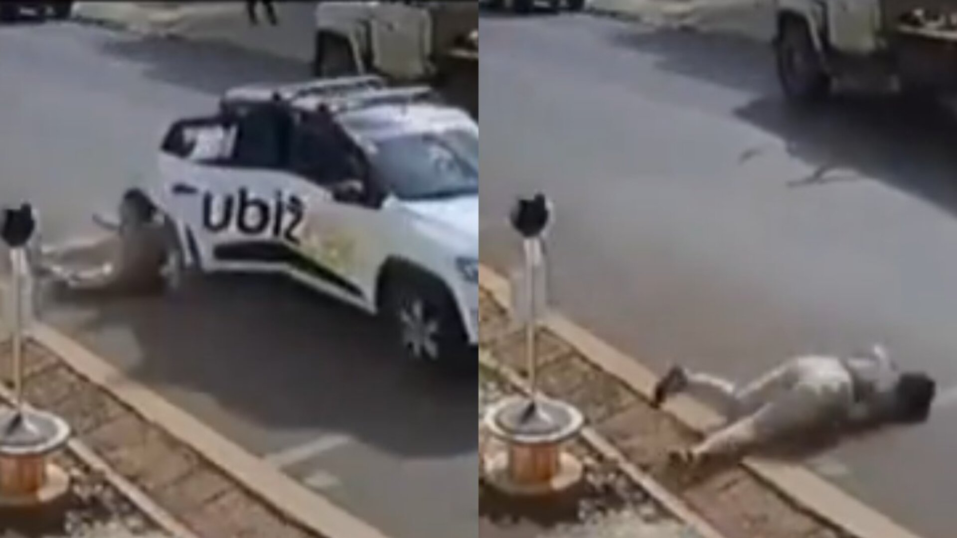 Web se choca com imagem de passageira que se jogou do carro para não pagar corrida
