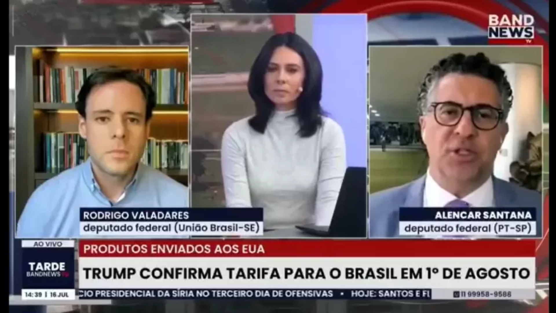 Apresentadora rebate acusação de deputado bolsonarista ao vivo: ‘Me respeite’