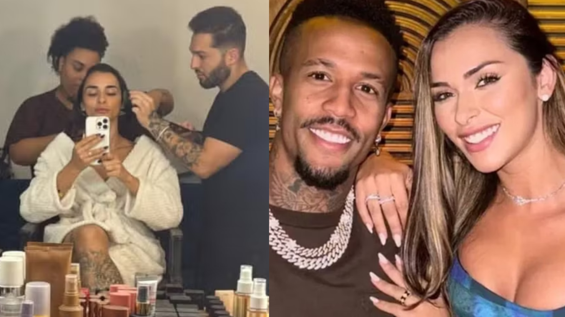 Tainá Castro testa maquiagem e vestido antes de casamento luxuoso com Éder Militão