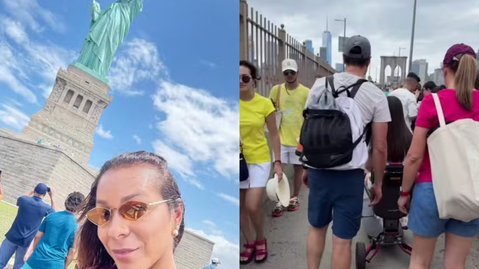Belle Silva, mulher de Thiago Silva, visita NY antes de jogo do Flu: ‘Prefiro o meu Cristo’