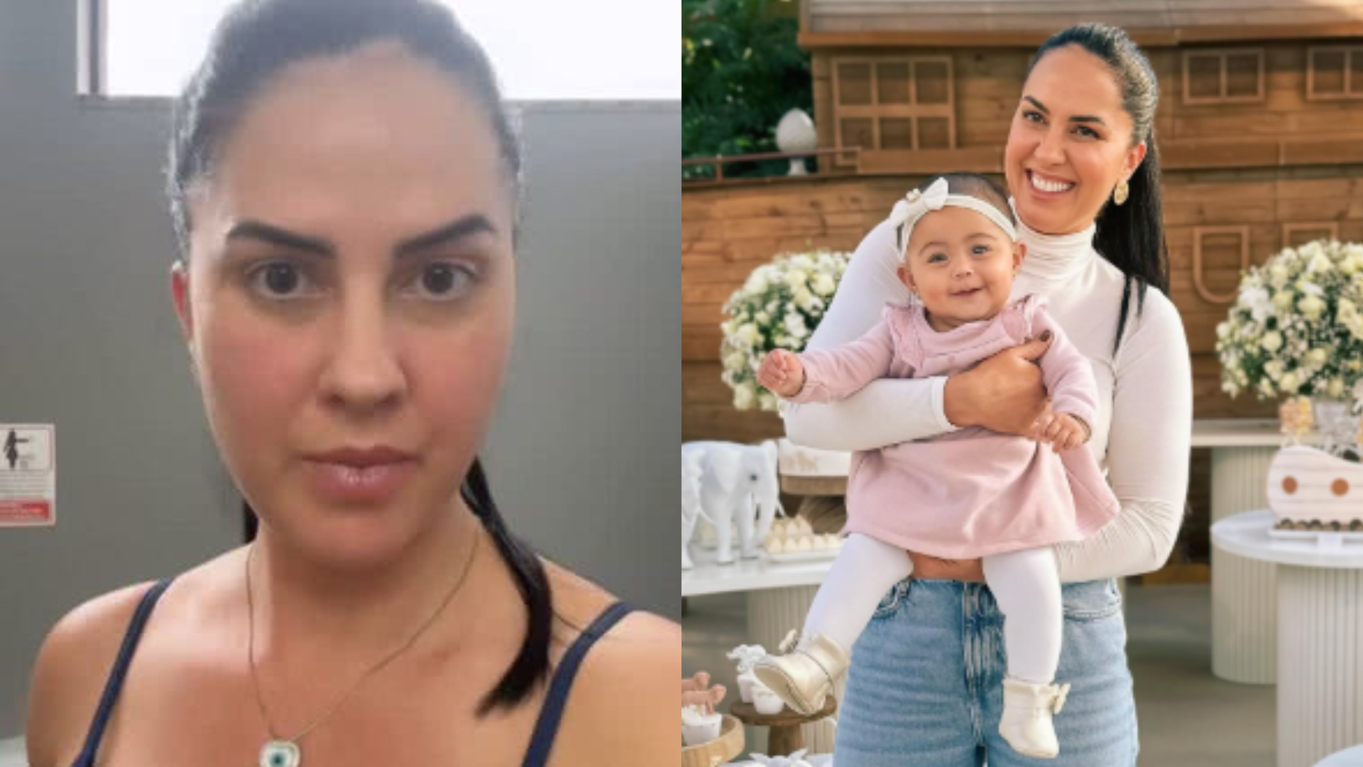 Graciele Lacerda choca com batizado da filha com padre e pastor
