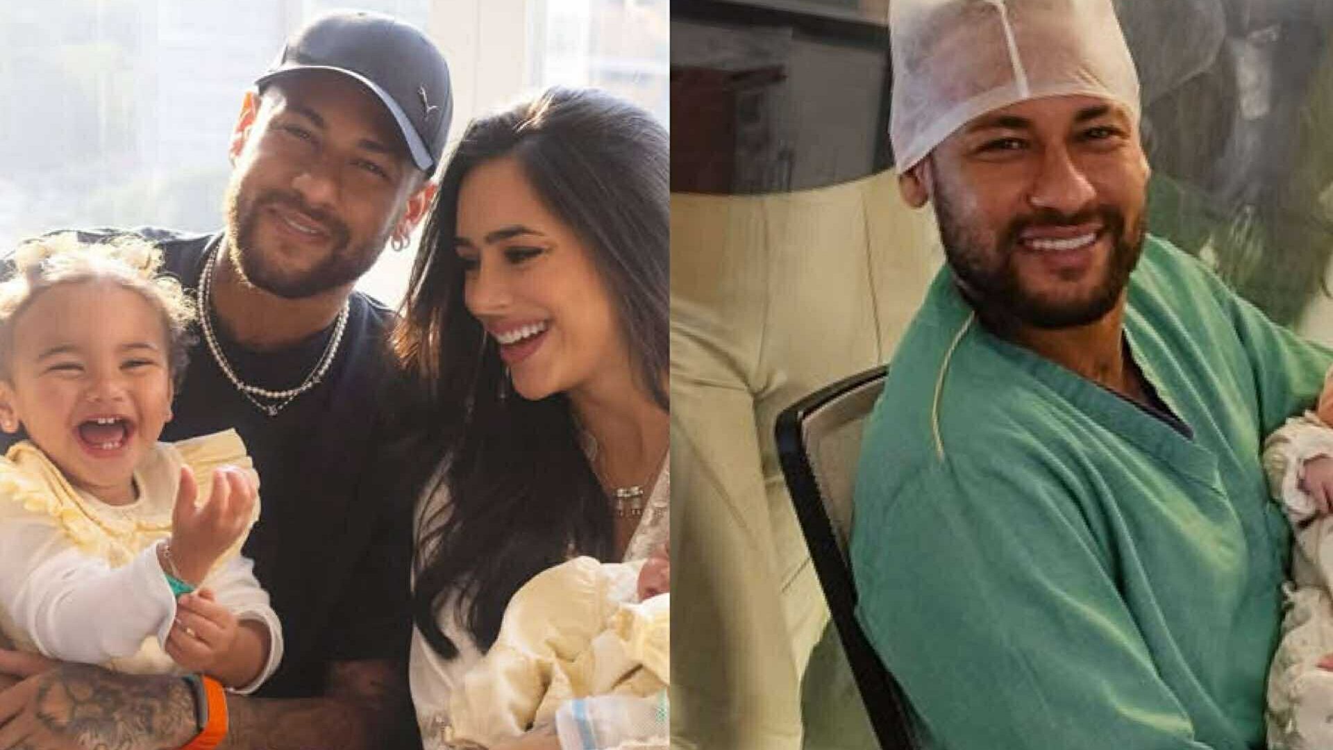 Web reage ao ver o rostinho da segunda filha de Neymar com Bruna Biancardi: ‘Cópia…’