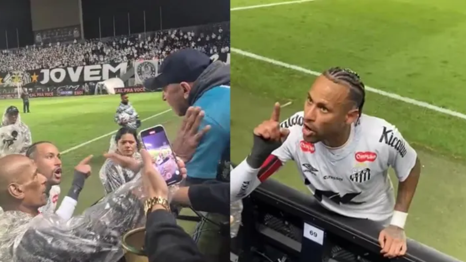 Clima tenso! Após derrota do Santos, Neymar bate boca e xinga torcedor: ‘Vai tomar…’