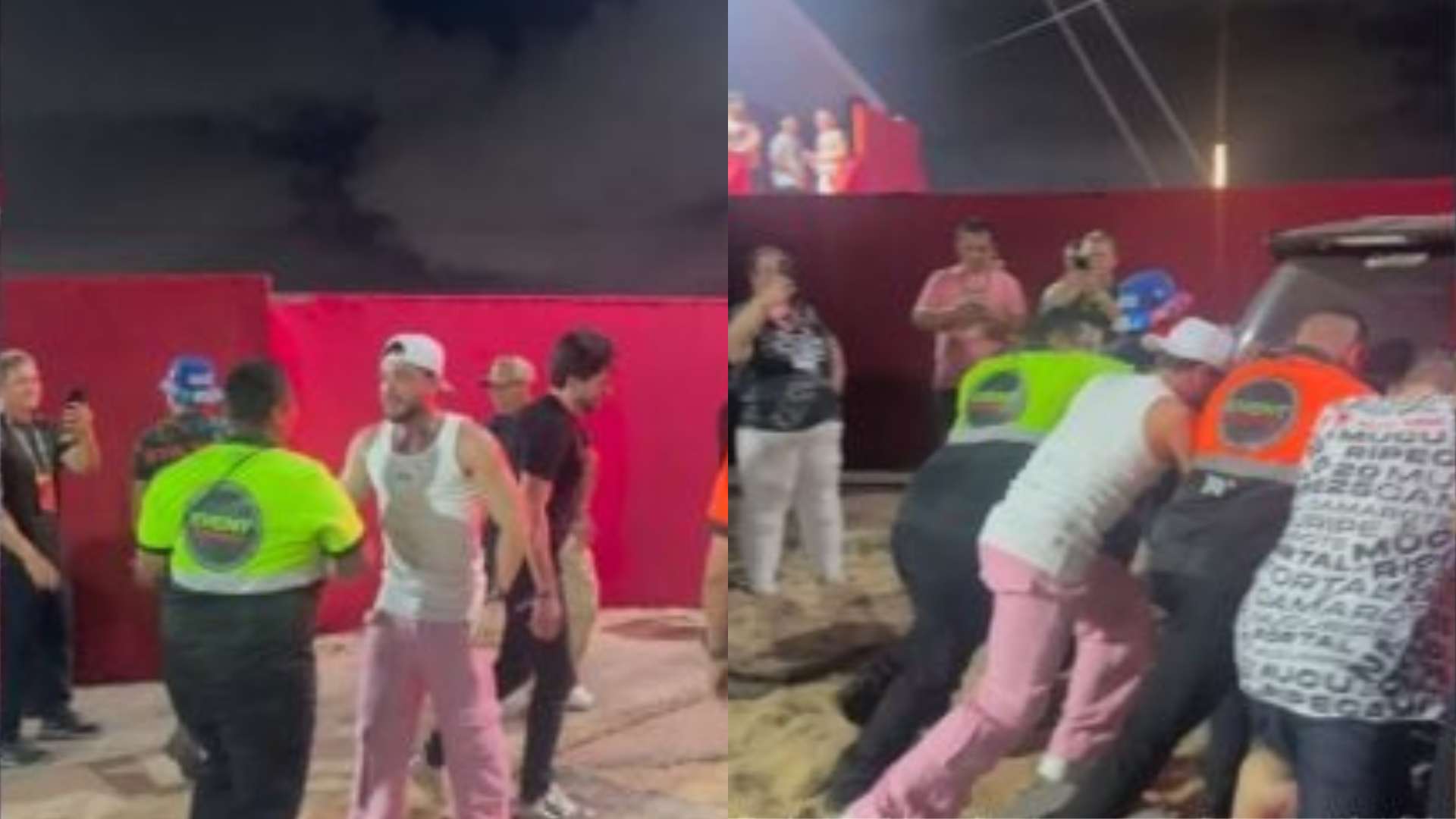 Que perrengue! Wesley Safadão atola carro ao sair de show e ajuda a empurrar
