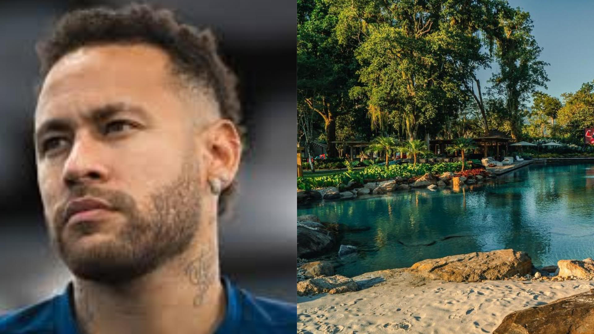 Praia do Neymar! Web faz piada com tamanho da piscina do jogador: ‘Pra que?’
