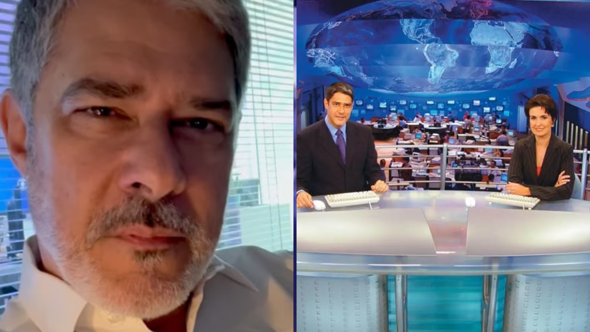 William Bonner relembra confusão com cena de sexo na redação da Globo