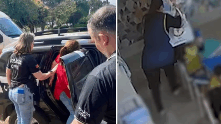 Professora flagrada agredindo aluno de 4 anos é presa; menino perdeu um dente