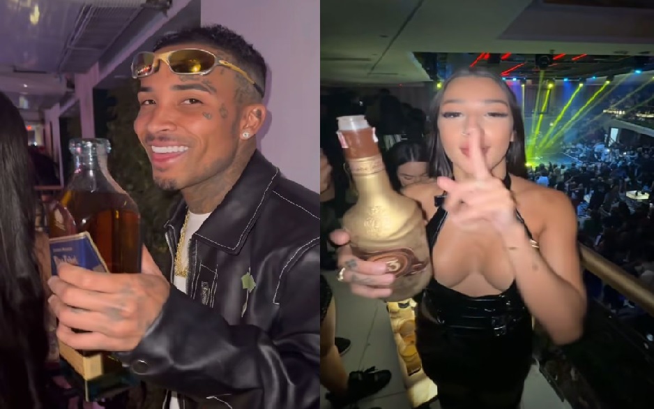 Bia Miranda e Gato Preto posaram com bebidas alcoólicas antes de acidente