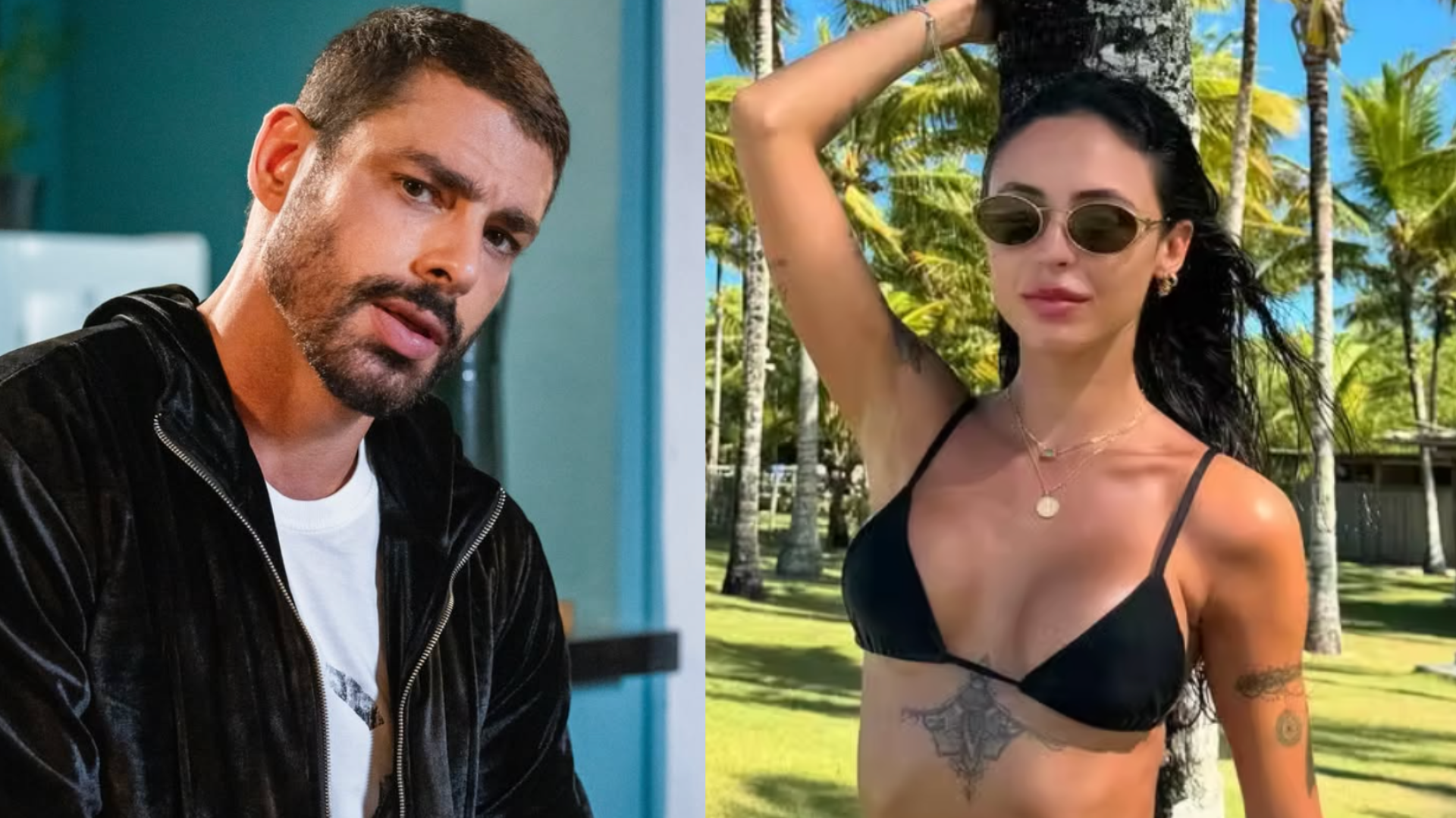 Assumiram? Cauã Reymond e namorada posam no espelho da mansão do ator pré-noitada
