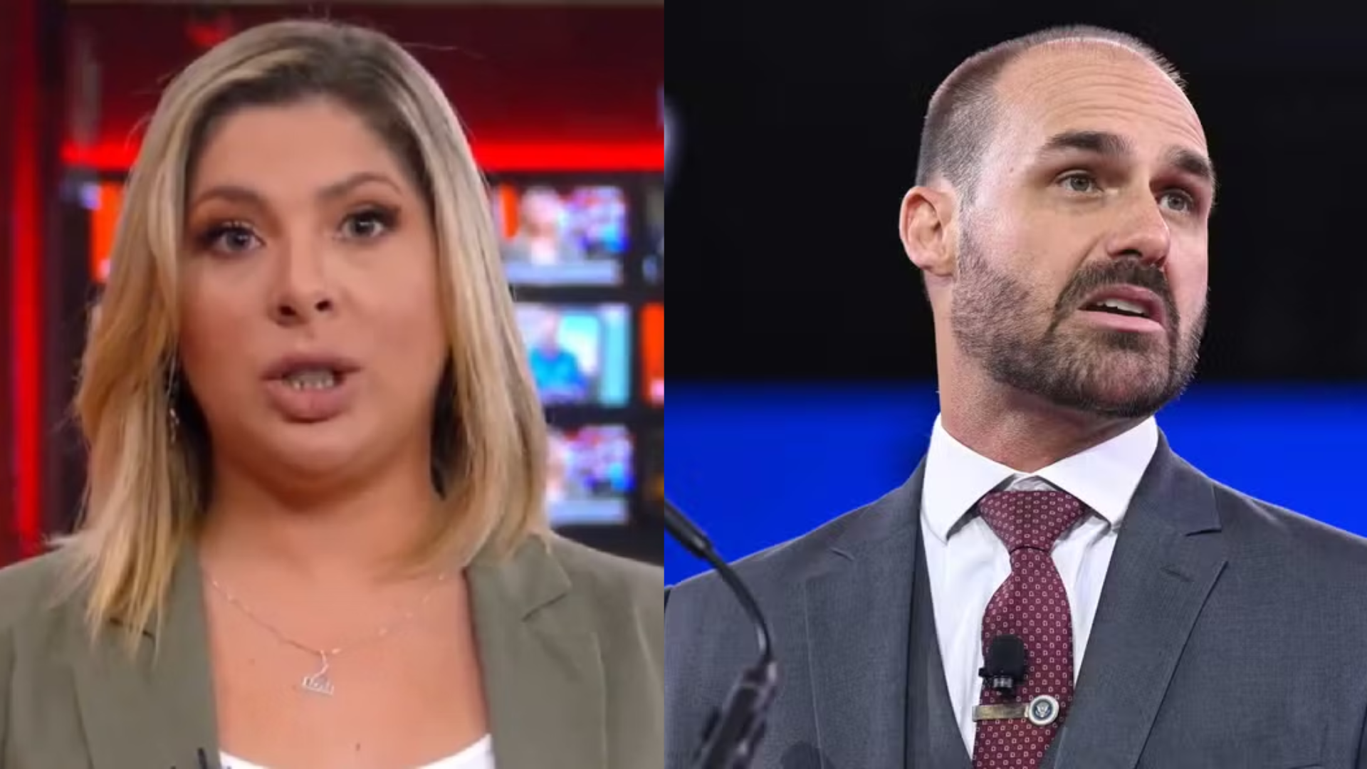 Eduardo Bolsonaro faz piada sobre saída de Daniela Lima da GloboNews e provoca Felipe Neto