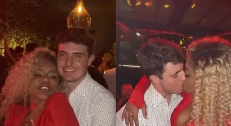 Web reage aos beijos do filho do Gugu com Cariúcha em festa: ‘Tava bêbado?’