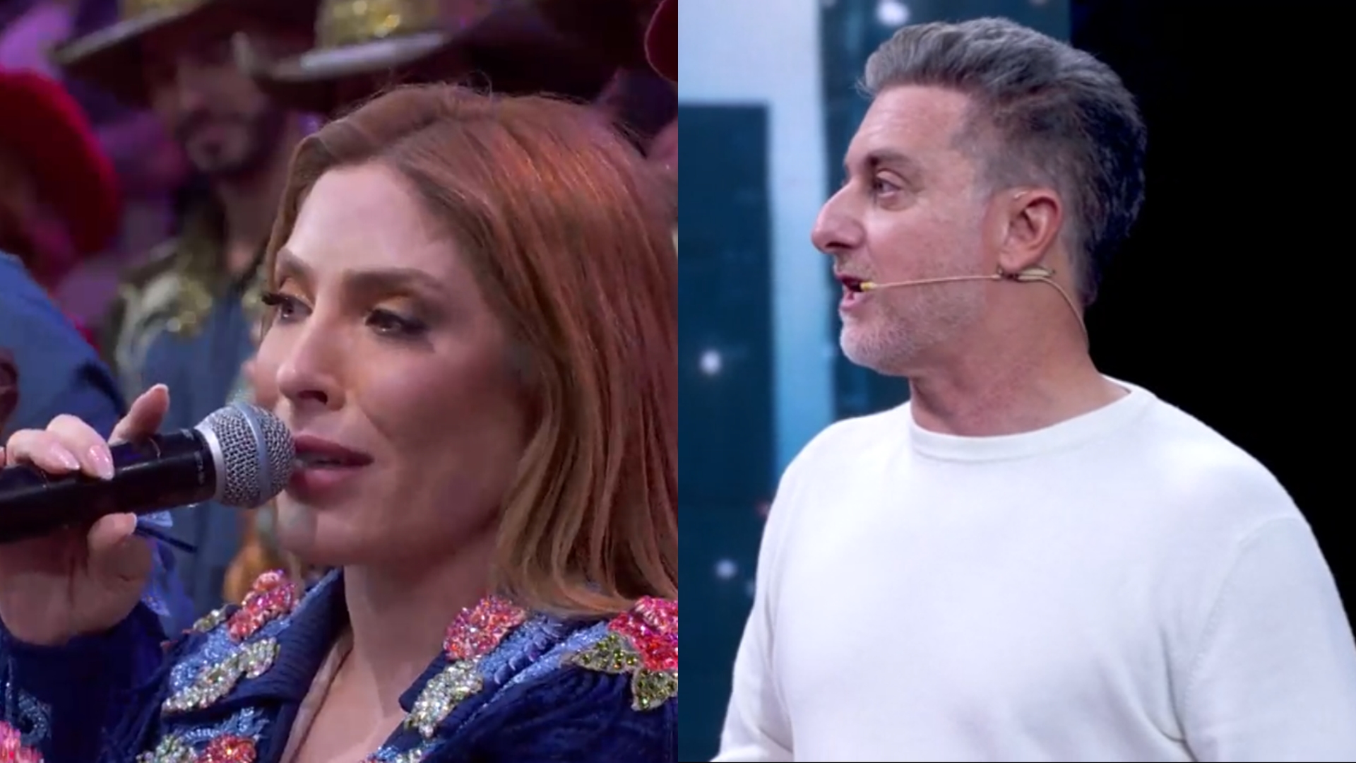 Manu Bahtidão tem crise de choro no Domingão e fala sobre mãe falecida: ‘Esperança de reencontrar’