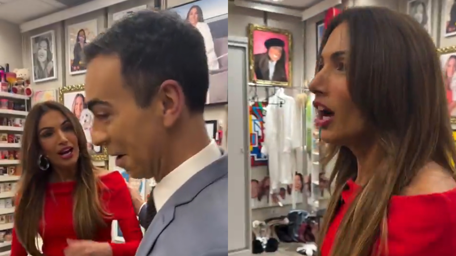 César Tralli mostra o camarim de Patrícia Poeta e a web não perdoa: ‘Brega demais’