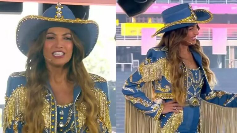 Patrícia Poeta se veste de cowgirl na Globo e web não perdoa: ‘Paquita tenebrosa’