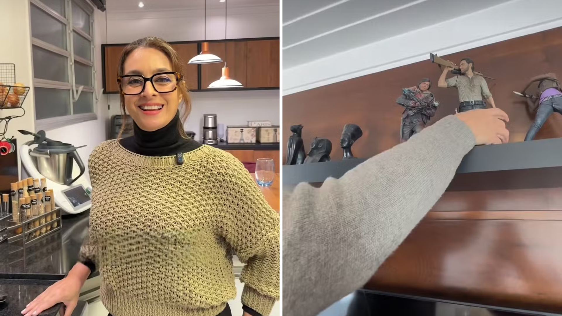 Zumbis e Faraós: Cátia Fonseca mostra sua cobertura com decoração inusitada