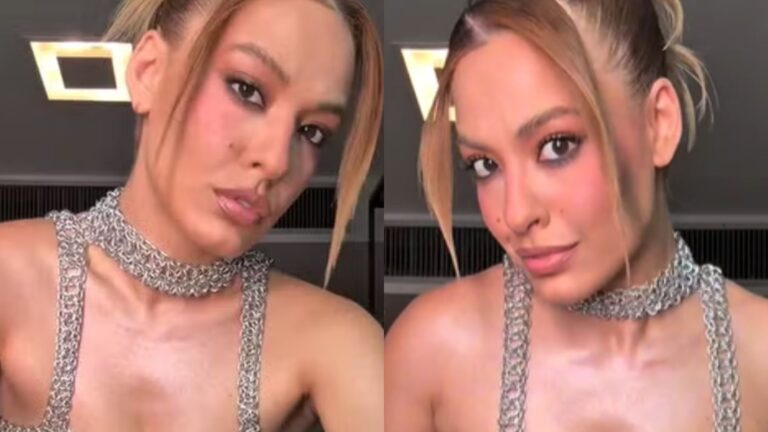 Brega? Beatriz Reis aposta em look ‘diferentão’ para festival e web reage