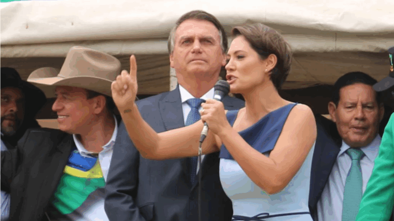 Michelle Bolsonaro admite falas ruins do marido: ‘Brutão’