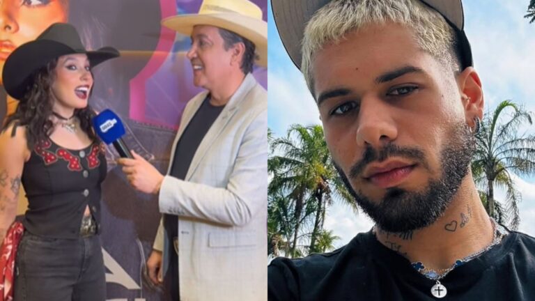 Ana Castela reage de forma inusitada a pergunta sobre Zé Felipe: ‘Quer cortar’