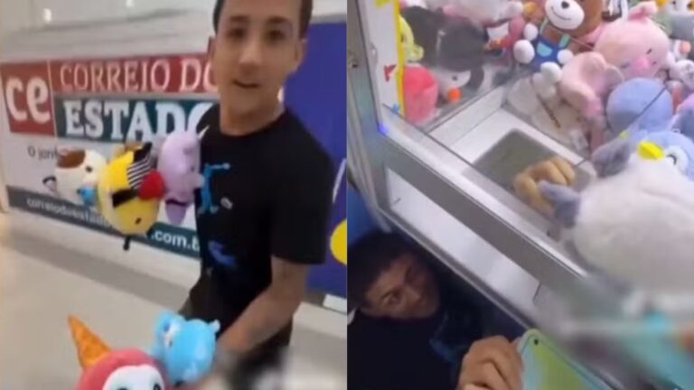 Jovem é preso após furtar ursos de pelúcia em máquina de shopping