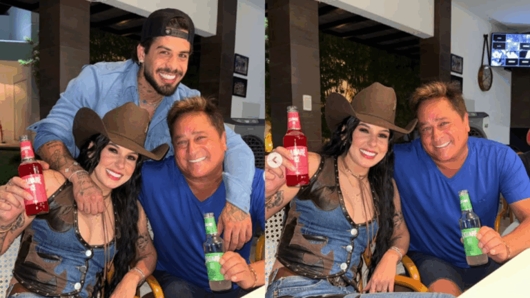 Leonardo posta foto com Ana Castela e Zé Felipe durante churrasco em família