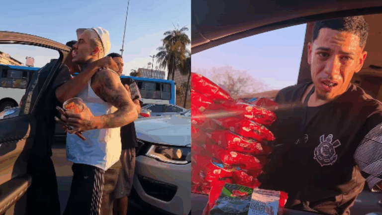 MC Daniel surpreende vendedores de pipoca com pix de R$ 500