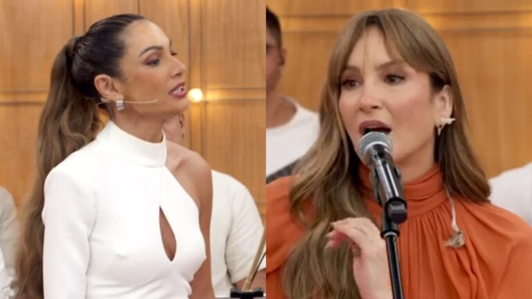 Patrícia Poeta surpreende Claudia Leitte no Encontro: ‘Vai desligar o microfone’