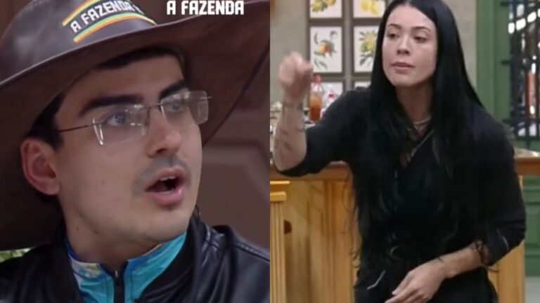 ‘A Fazenda 17’: Rayane se revolta e ameaça Dudu: ‘Não vai ter paz’