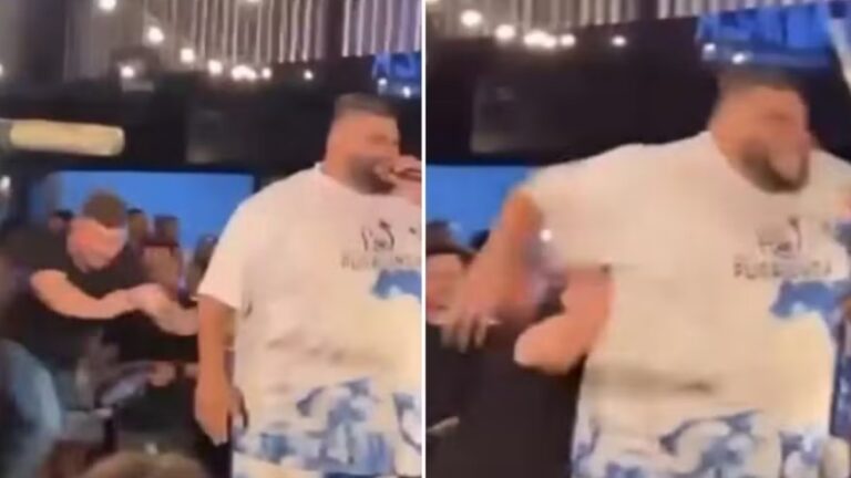 Cantor é empurrado do palco durante show, cena viraliza e caso será investigado pela polícia