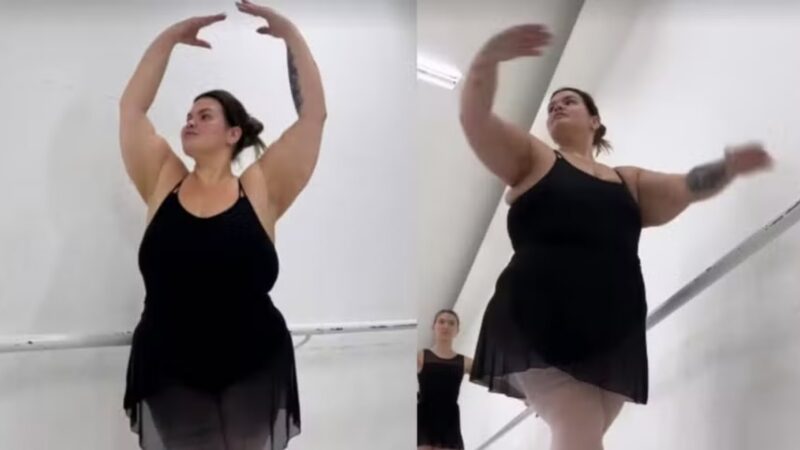 Thais Carla retorna às aulas de balé após perder mais de 50 kg com cirurgia bariátrica
