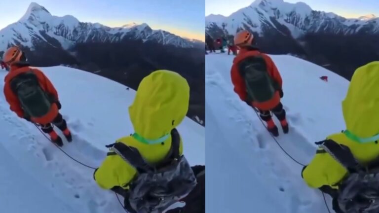 VÍDEO IMPRESSIONANTE! Turista morre ao tentar selfie durante escalada em monte na China