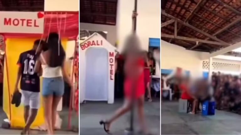 Estudantes montam ‘motel’ e chocam professores ao simular sexo em gincana escolar