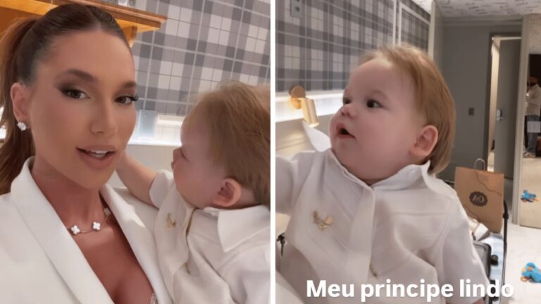 Web critica atitude do padre e roupa de José Leonardo em batizado: ‘Isso não existe’