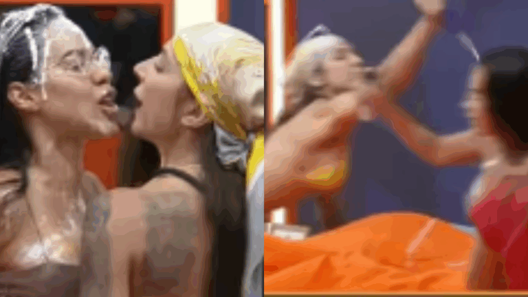 A Fazenda: Tàmiris joga desodorante e Martina revida com creme na cara da peoa