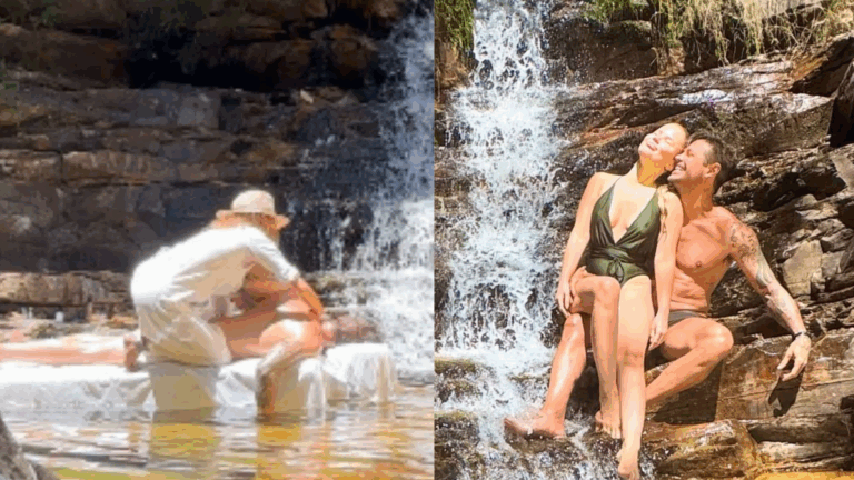 Dado Dolabella leva nova namorada na mesma cachoeira em que ia com Wanessa